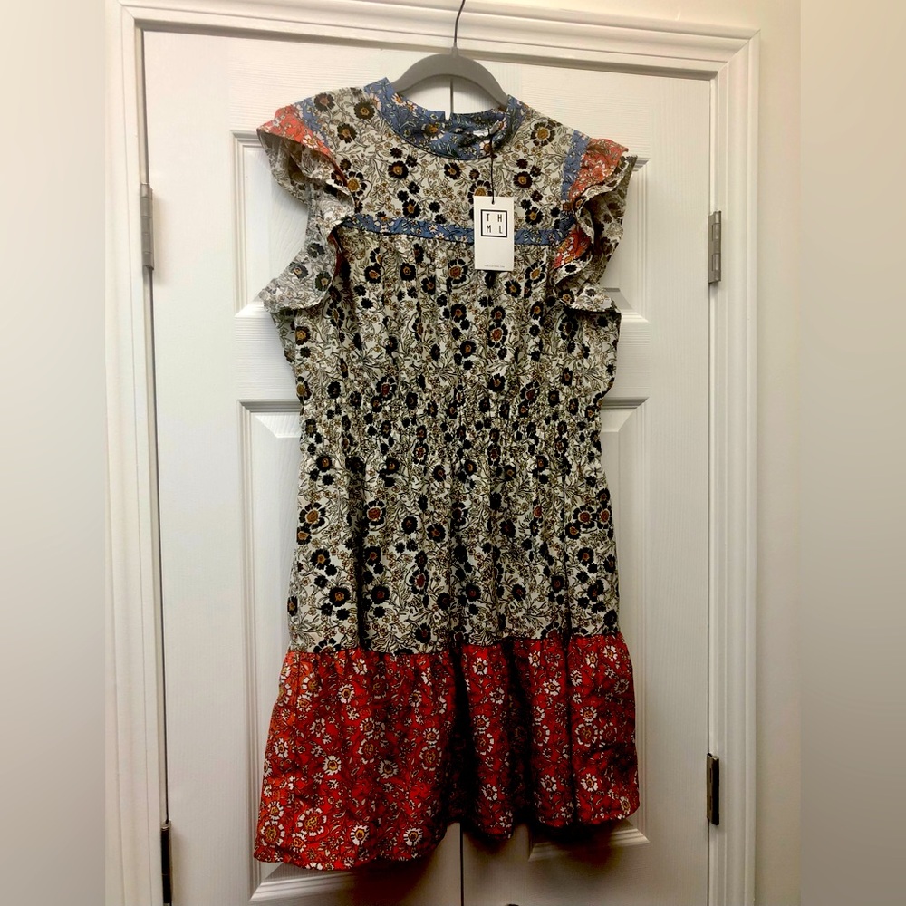 THML floral dress NWT size L